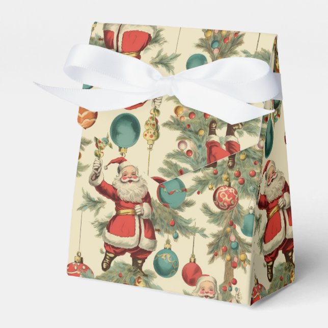 Caja Para Regalos Kitschy Santa and Ornaments  (Front Side)