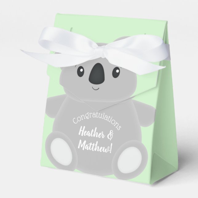 Caja Para Regalos Koala Bear Baby Shower (Front Side)