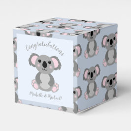 Caja Para Regalos Koala Bear Baby Shower Blue