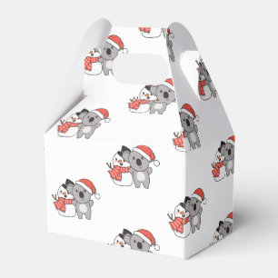 Caja Para Regalos Koala Con Snowman En Invierno Para Los Navidades F