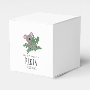 Caja Para Regalos Koala Dibujado a Mano Animal Verde Fiesta de Cumpl