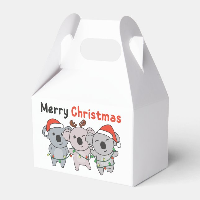 Caja Para Regalos Koala Navidades Animales Koalas Feliz Navidad (Front Side)