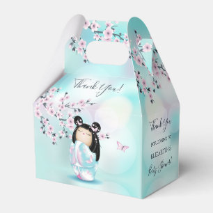 Caja Para Regalos Kokeshi Doll Cherry Blossom CHICA BABY SHOWER