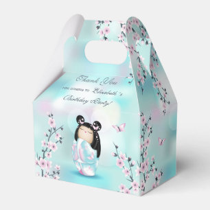 Caja Para Regalos Kokeshi Doll Cherry Blossom Gracias Cumpleaños