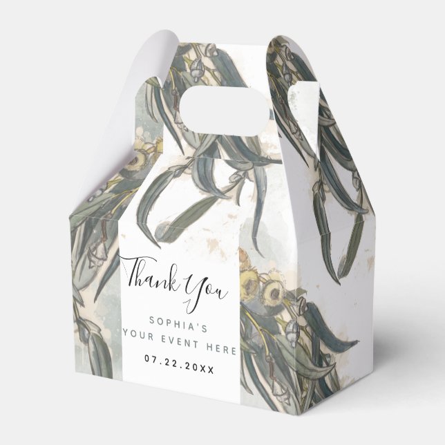 Caja Para Regalos La acuarela Eucalyptus deja la vegetación (Front Side)