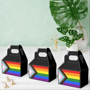 Caja Para Regalos La bandera del orgullo progresista de SlipperyJoe'