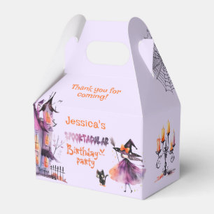 Caja Para Regalos La bruja linda Festín de cumpleaños de Halloween