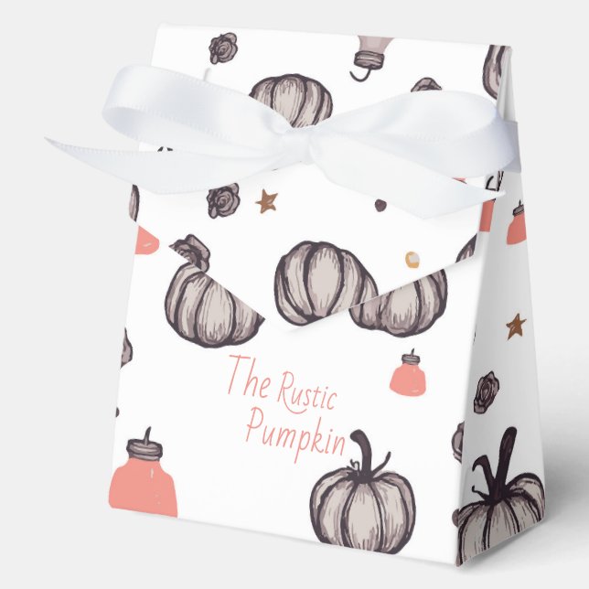 Caja Para Regalos La calabaza rústica (blanca) (Anverso)