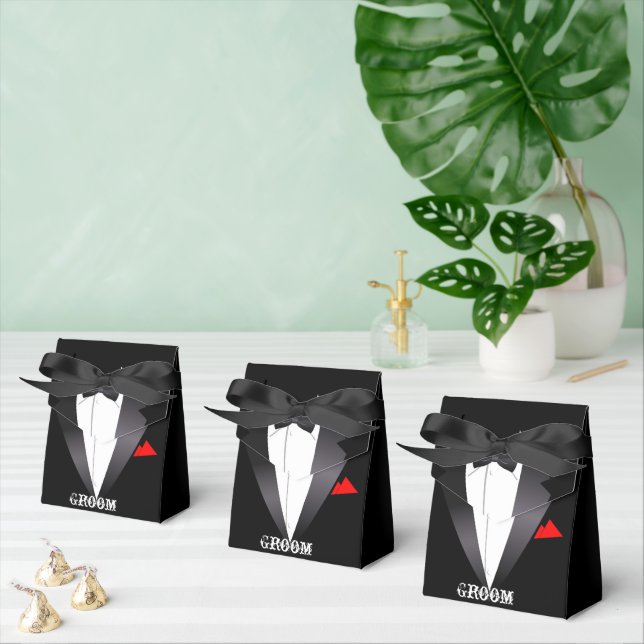 Caja Para Regalos La camiseta de Tuxedo de Groom (Múltiple)