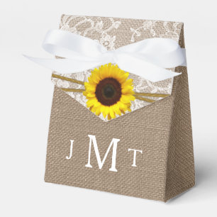 Caja Para Regalos La colección de Bodas de girasol rústico
