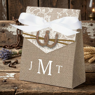Caja Para Regalos La Colección de Bodas de Herradura Rústica