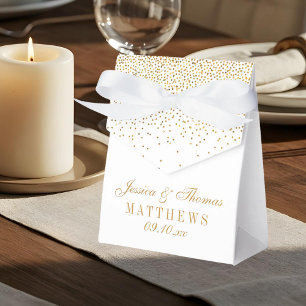 Caja Para Regalos La colección de Bodas Glam Gold Confetti