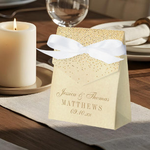 Caja Para Regalos La colección de Bodas Glam Gold Confetti