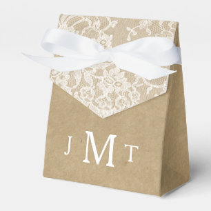 Caja Para Regalos La colección de Bodas Kraft & Lace