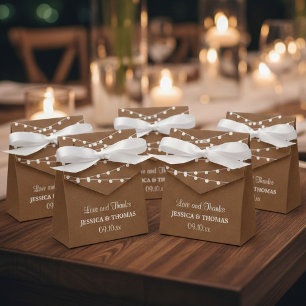 Caja Para Regalos La colección de Bodas Rustic Kraft Lights