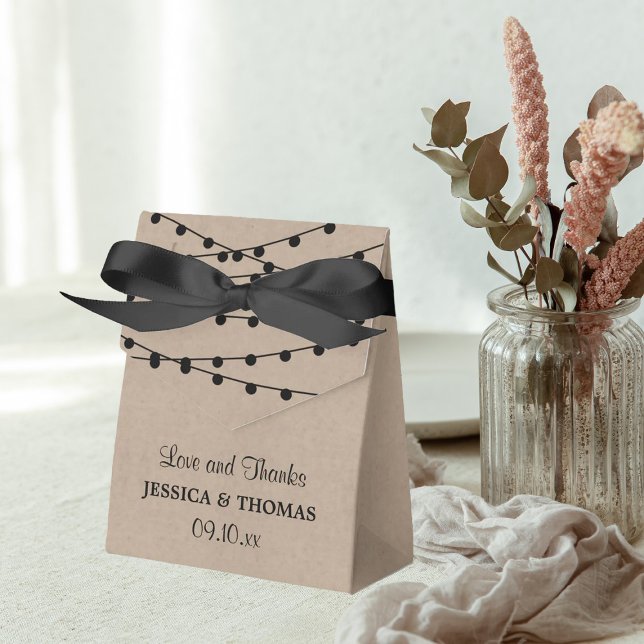 Caja Para Regalos La colección de Bodas Rustic Kraft Lights (Subido por el creador)