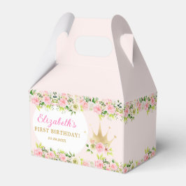 Caja Para Regalos La corona de la princesa floral rosada en primer c
