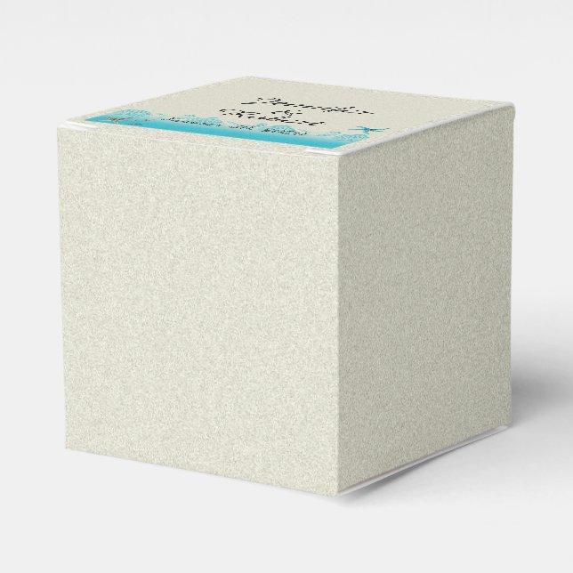 Caja Para Regalos La costa de arena y el Boda Aqua (Costado Anverso)