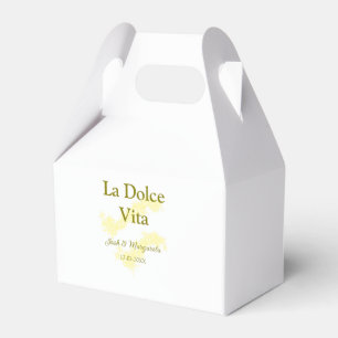 Caja Para Regalos La Dolce Vita pareja de bodas amarillos Nombre fec