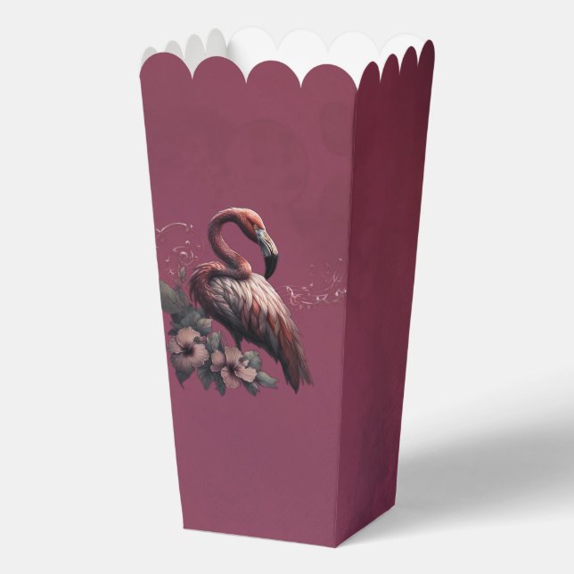 Caja Para Regalos La elegancia tropical, el flamingo en el crepúscul (Anverso)
