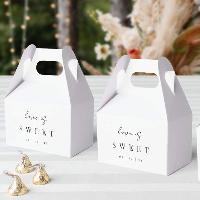 Caja Para Regalos La escritura mínima moderna El amor es dulce Boda (Subido por el creador)