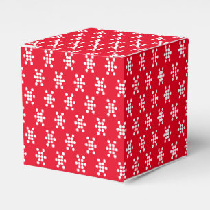Caja Para Regalos La estrella de nieve blanca tira de nieve puntos p