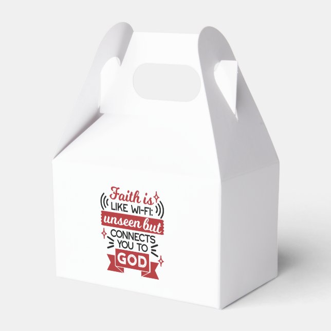 Caja Para Regalos La fe es como el Wi-Fi: invisible pero te conecta  (Front Side)