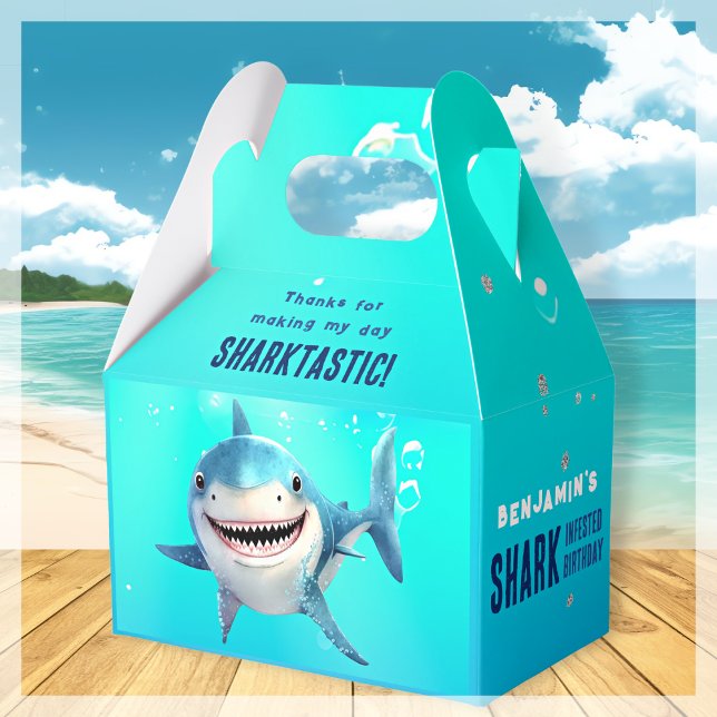 Caja Para Regalos La fiesta del cumpleaños del tiburón bajo el mar (Subido por el creador)