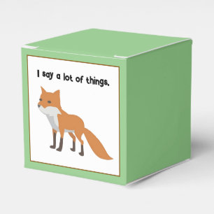 Caja Para Regalos La Fox Dice... Divertido diseño de Personalizado d
