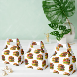 Caja Para Regalos La hamburguesa con queso crujiente y apetitosa de 