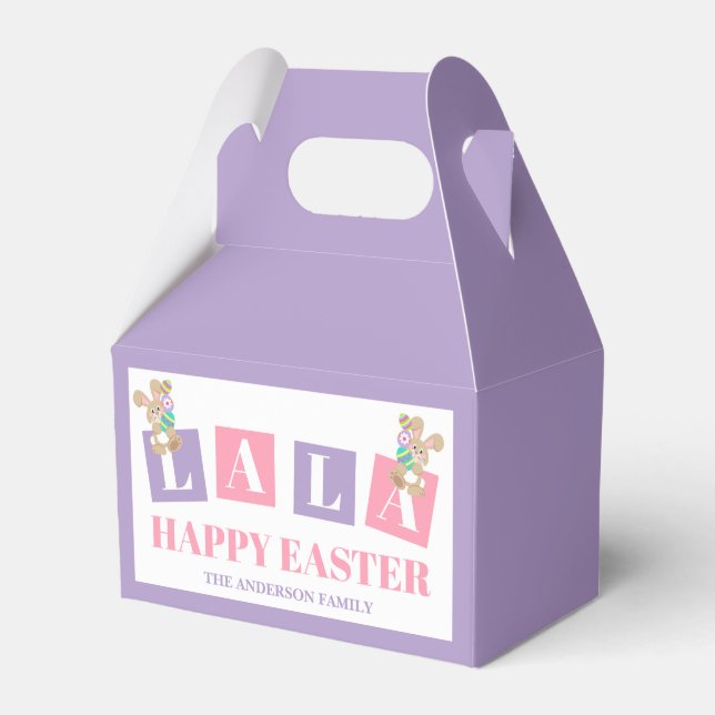 Caja Para Regalos La La Easter Bunny Favor Boxes (Front Side)