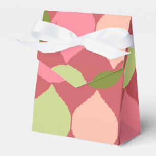 Caja Para Regalos La lágrima geométrica verde rosada de Ikat