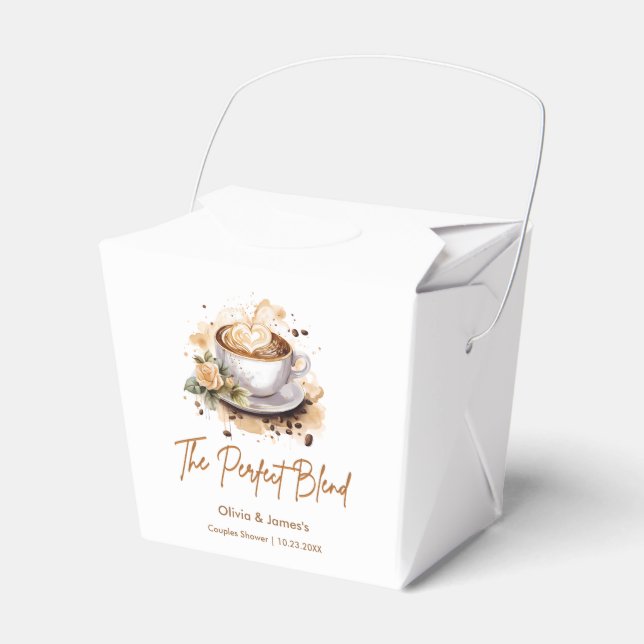 Caja Para Regalos La Mezcla Perfecta de Café Boda de Parejas de Rega (Front Side)