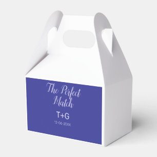 Caja Para Regalos La pareja perfecta azul real lujo añadir nombre de