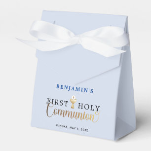 Caja Para Regalos La primera comunión azul moderna