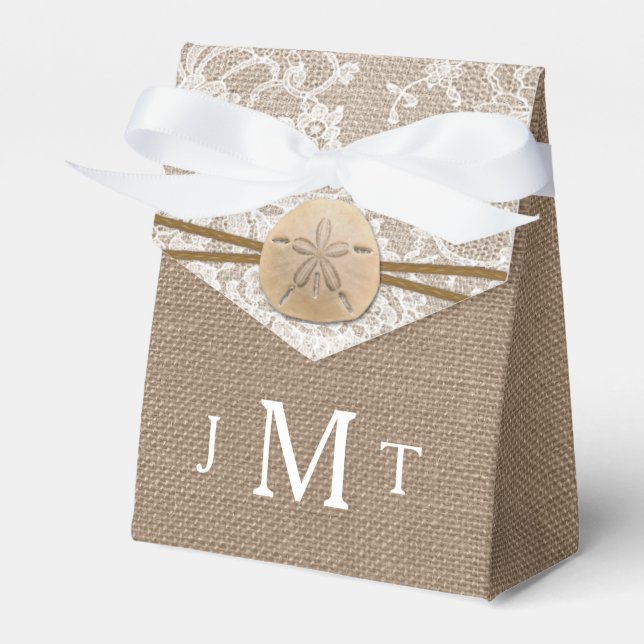 Caja Para Regalos La Rustic Sand Dollar Beach Wedding (Front Side)