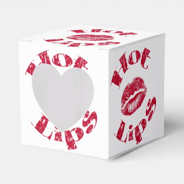 Caja Para Regalos Labios calientes, labios rojos (Anverso)