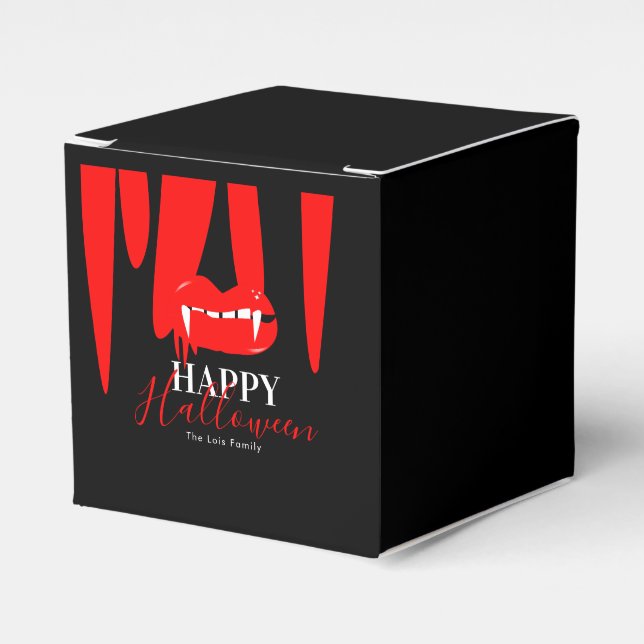 Caja Para Regalos Labios de Sangre de Vampiro Fiesta de Cumpleaños d (Costado Anverso)