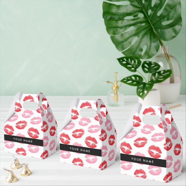 Caja Para Regalos Labios rojos, labios rosados, besos, tu nombre, pe (Múltiple)
