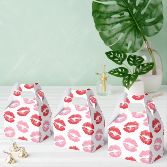 Caja Para Regalos Labios rojos y rosados, patrón de labios, labios,  (Múltiple)