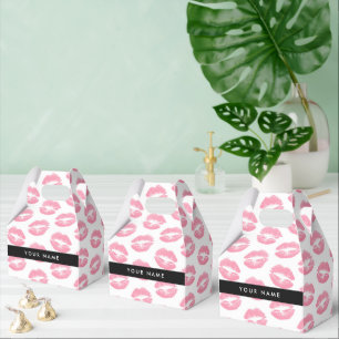 Caja Para Regalos Labios rosados, besos, pintalabios, tu nombre, per
