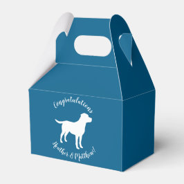 Caja Para Regalos Labrador Dog Baby Shower Blue Boy Lab