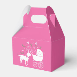 Caja Para Regalos Labrador Dog Baby Shower Pink Chica Lab
