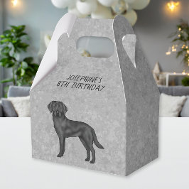 Caja Para Regalos Labrador Retriever Negro Cumpleaños Personalizado 