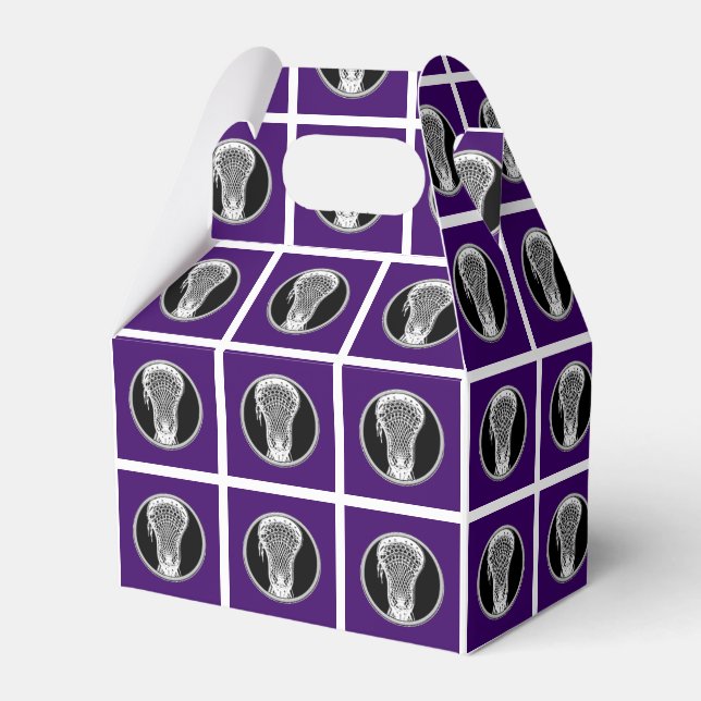 Caja Para Regalos Lacrosse Purple Favor Box (Front Side)