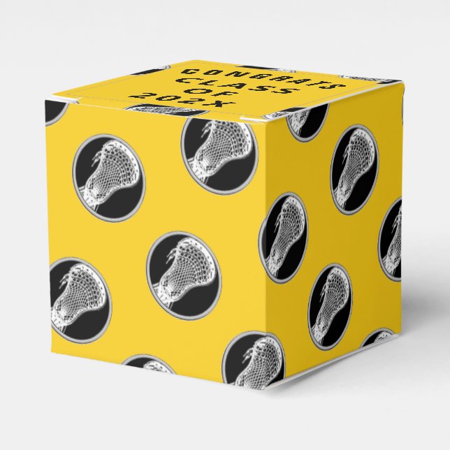 Caja Para Regalos Lacrosse Team Yellow Favor Box (Costado Anverso)