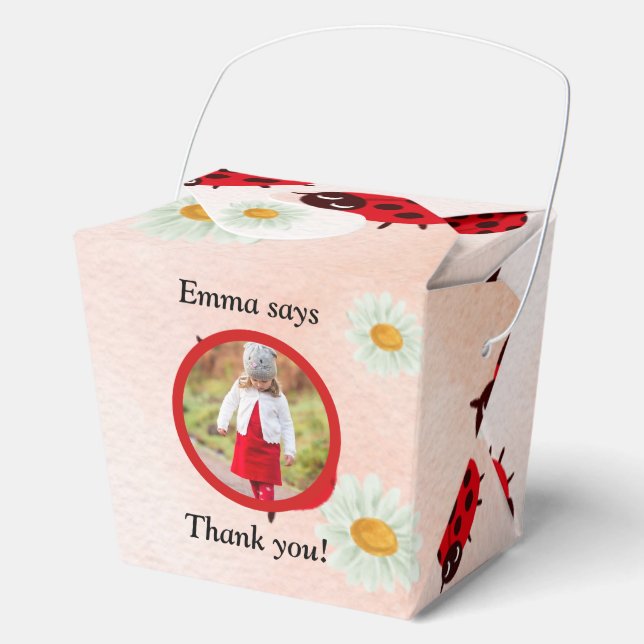 Caja Para Regalos lady bug party photo (Anverso)