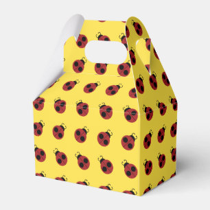 Caja Para Regalos Ladybug 60s retro fresco amarillo