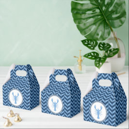 Caja Para Regalos Langosta azul náutico costero