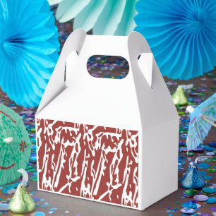 Caja Para Regalos Las formas abstractas rojas y naranjas se mezclan 